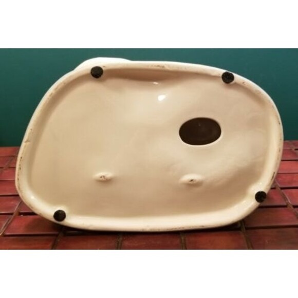 Vintage McCoy Pottery Hung Over St Bernard Dog & Barrel Coin Bank Wallet Holder - Picture 6 of 6